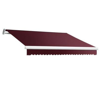 12 ft. MAUI EX Model Left Motor Retractable Awning (120 in. Projection) in Burgundy