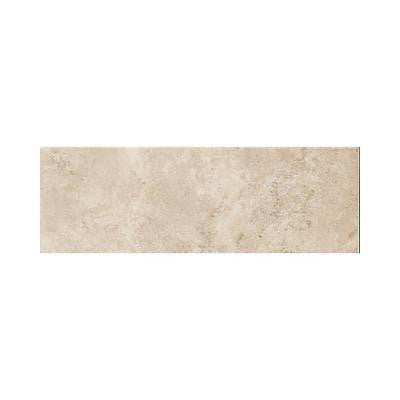 Salerno Cremona Caffe 3 in. x 10 in. Glazed Ceramic Bullnose Wall Tile