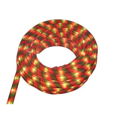 18 ft. Red, Green, and White Candy Cane Rope Light Kit