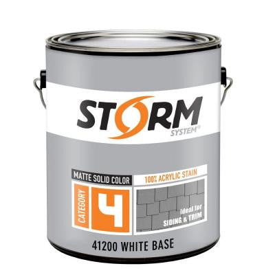 Category 4 1 gal. White Matte Exterior Wood Siding 100% Acrylic Stain