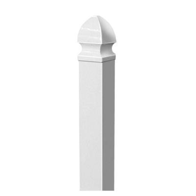 4 in. x 4 in. x 8 ft. Vinyl-Coated Pressure-Treated Pine Fence Post with Post Cap