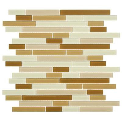 Spectrum Piano Dakar Frosted 11-3/4 in. x 11-3/4 in. x 4 mm Glass Mosaic Tile