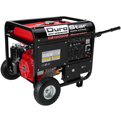 10,000-Watt Gasoline Powered Electric Start Portable Generator with Wheel Kit