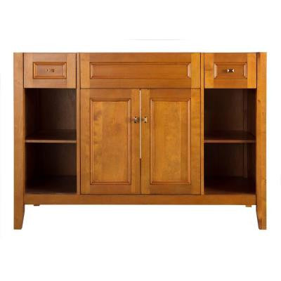 Exhibit 48 in. W x 21.63 in. D x 34 in. H Vanity Cabinet Only in Rich Cinnamon