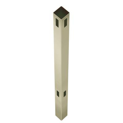 Pro Series 5 in. x 5 in. x 86 in. Vinyl Woodbridge Tan Routed Corner Post