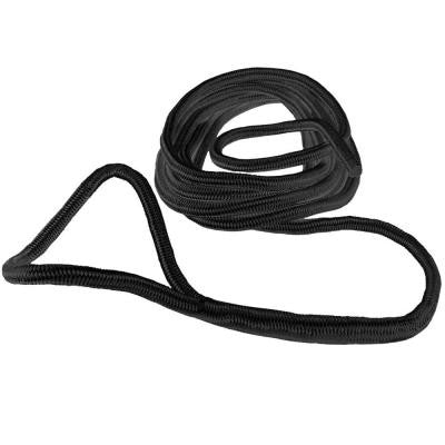 Pre-Spliced Double Braided Dock Line, Black