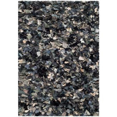 Rio Shag Grey/Multi 3 ft. x 5 ft. Area Rug