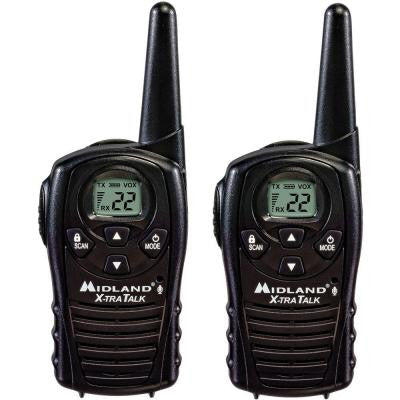 18-Mile 22 Channel 2-Way Radios - Black (2-Pack)