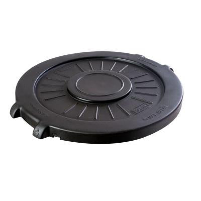 Atlas 44 Gal. Black Round Heavy Duty Trash Can Lid