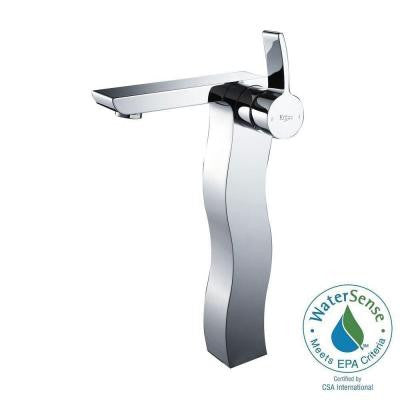 Sonus Single Hole 1-Handle Mid-Arc Bathroom Vessel Faucet in Chrome
