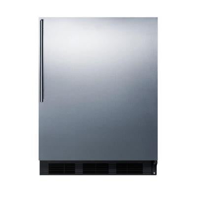 24 in. W 5.5 cu. ft. Freezerless Refrigerator in Stainless Steel