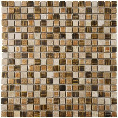 Pangea Zealandia 11-3/4 in. x 11-3/4 in. x 8 mm Porcelain Mosaic Wall Tile