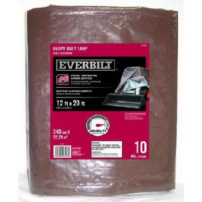 12 ft. x 20 ft. Heavy Duty Brown/Silver Tarp