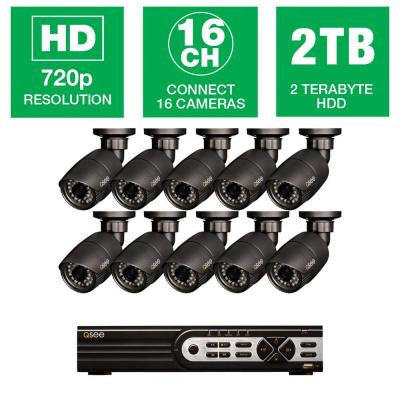 HeritageHD Series 16-Channel 720p 2TB Surveillance System with 10 HD Camera and 80 ft. Night Vision
