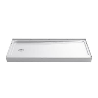 Ensemble 32 in. x 60 in. Single Threshold Shower Base in White