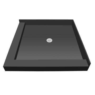 42 in. x 36 in. Double Threshold Shower Base with Center Drain