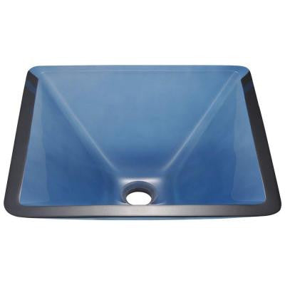 Glass Vessel Sink in Aqua