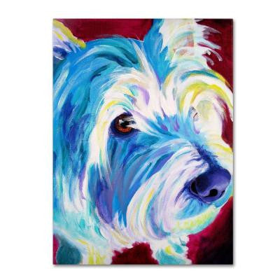 19 in. x 14 in. "Westie" by DawgArt Printed Canvas Wall Art