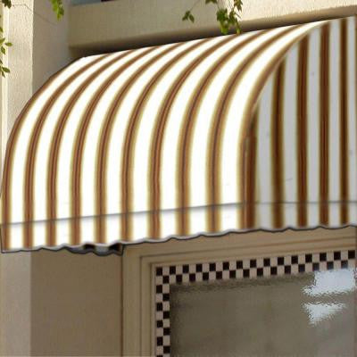 6 ft. Savannah Window/Entry Awning (44 in. H x 36 in. D) in White/Linen/Terra cotta Stripe