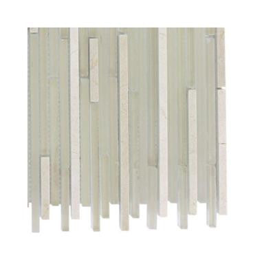 Tetris Stylus Crema Marble Mosaic Floor and Wall Tile - 3 in. x 6 in. x 8 mm Tile Sample