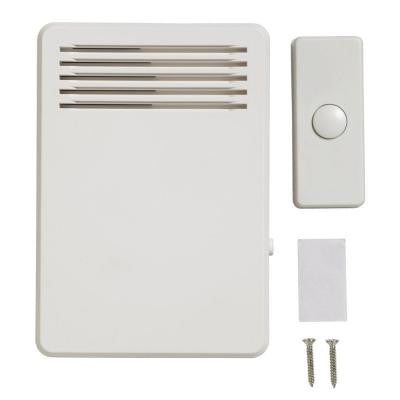 Wireless Plug-In Doorbell Kit, 75 dB with 1 Push Button - White
