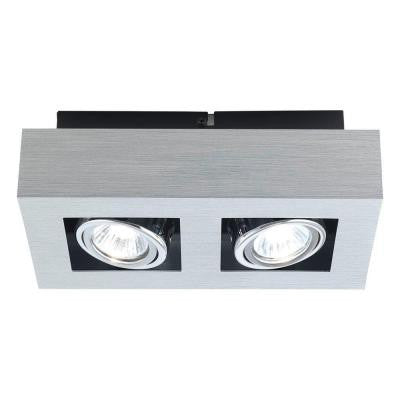 Loke 2-Light Brushed Aluminum Track Lighting