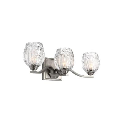 Kalli 3-Light Satin Nickel Wall Bath Light