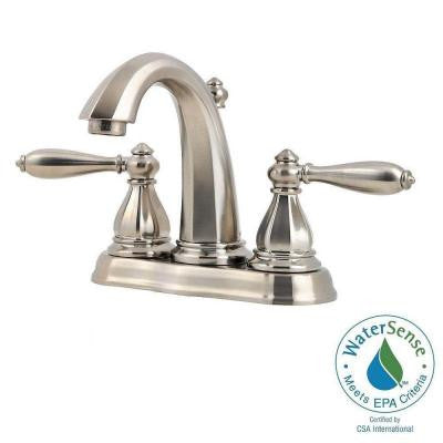 Portola 4 in. Centerset 2-Handle High-Arc Bathroom Faucet in Brushed Nickel