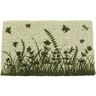 Garden Silhouettes 18 in. x 30 in. Hand Woven Coir Door Mat