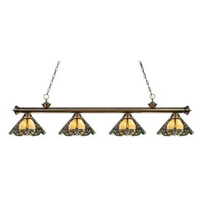 Coastal Brass 4-Light Antique Brass Island Light
