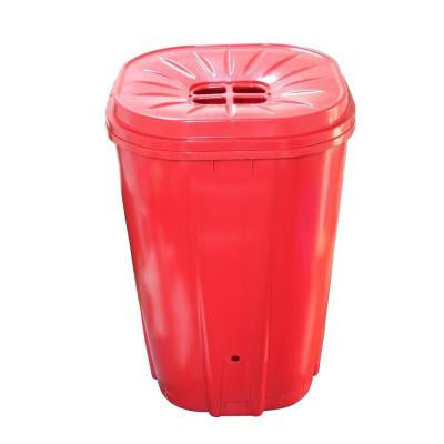55 gal. Red Recycling Bin
