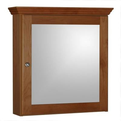 Shaker 24 in. W x 6.5 in. D x 27 in. H Single Door Medicine Cabinet in Medium Alder