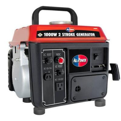 1,000-Watt 2 Stroke Powered Gas and Oil Mix Portable Generator