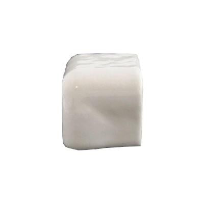 Semi-Gloss White 2 in. x 2 in. Ceramic Counter Corner Trim Wall Tile