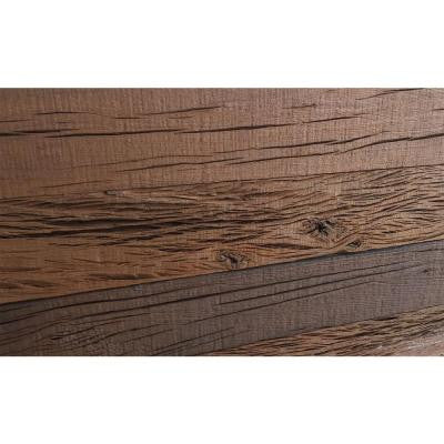 3D Holey Wood 3/8 in. x 3 in. x 24 in. Reclaimed Wood Decorative Wall Planks in Brown Color (10 sq. ft. / Case)