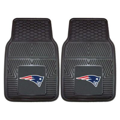 NFL New England Patriots Heavy Duty 2-Piece 18 in. x 27 in. Vinyl Car Mat