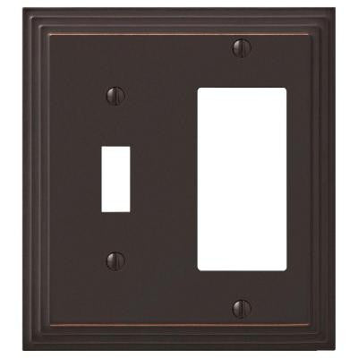 Steps 1 Toggle 1 Decora Switch Wall Plate - Aged Bronze