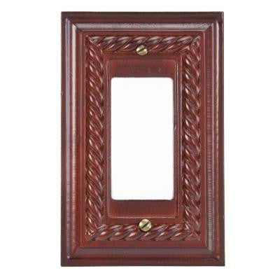 Rope 1 Decora Wall Plate - Mahogany