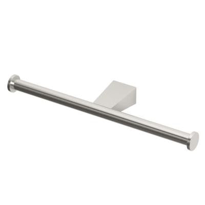 Bleu Double Euro Style Single Post Toilet Paper Holder in Satin Nickel