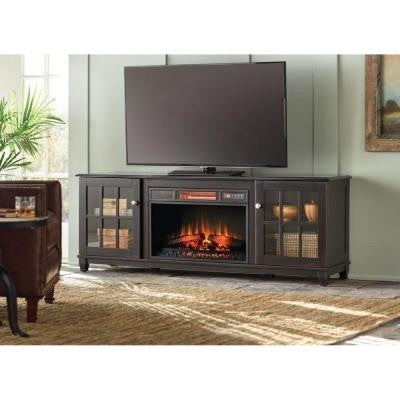 Westcliff 66 in. Low Boy Media Console Electric Fireplace in Black