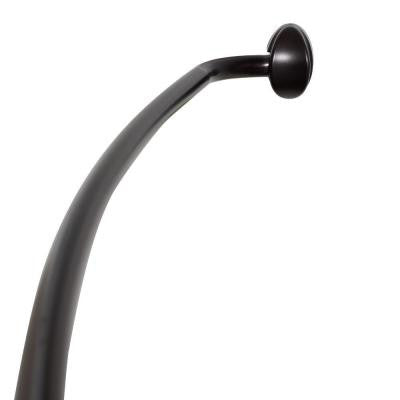 44 in. - 72 in. Steel Adjustable Curved Rod in Bronze