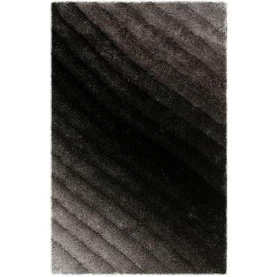 3D Shag Silver 2 ft. 6 in. x 4 ft. Area Rug
