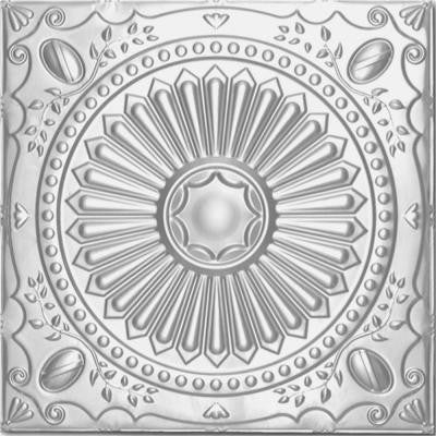 2 ft. x 4 ft. Nail-up/Direct Application Tin Ceiling Tile in Clear Lacquer (24 sq. ft. / case)