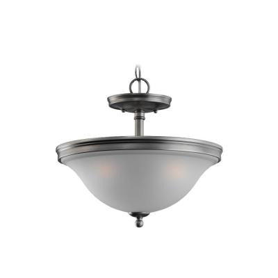 Gladstone 3-Light Antique Brushed Nickel Semi-Flush Mount Light