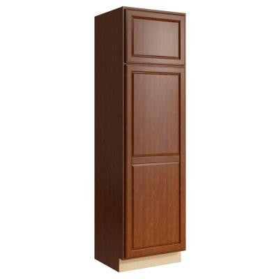 Salvo 24 in. W x 21 in. D x 84 in. H Linen Cabinet in Nutmeg