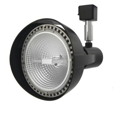 1-Light Black Front Loading Commercial Track Head