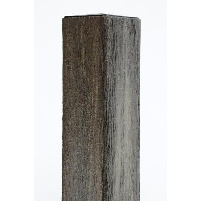 4 in. x 4 in. x 96 in. Cape Cod Gray Composite Fence Post with Solid Wood Insert