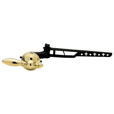 Victorian Front Mount Flush Lever in Polished Brass