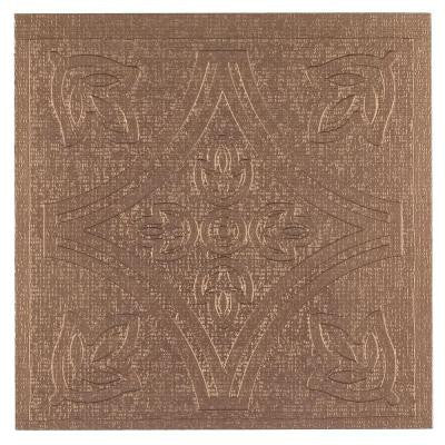 Vinyl 4 in. x 4 in. Self-Sticking Wall/Decorative Wall Tile in Copper (27 Tiles Per Box)