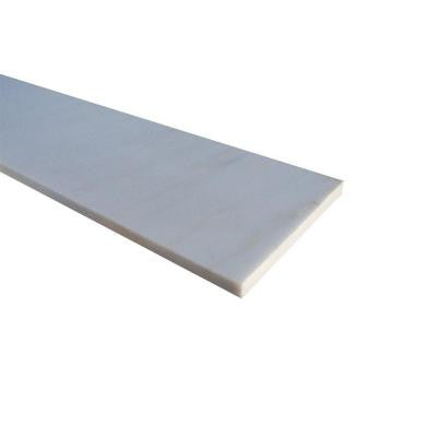 White Single Bevelled Threshold 6 in. x 73 in. Polished Marble Floor and Wall Tile